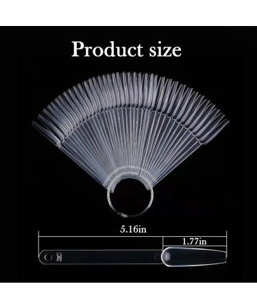 Fatuxz 50 Pcs Clear Nail Swatch Sticks - Fan Shape Nail Art Polish Display Tips for DIY Nail Display Practice - Buy Online on GoSupps.com