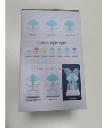 Rain Cloud Humidifier with Remote & Waterfall Lamp - White Noise & Rain Sounds for Bedroom Desk - Air Humidifier - Buy Online on GoSupps.com