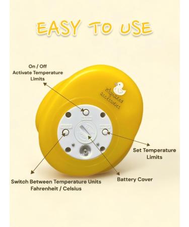 ZSquared Baby Bath Floating Toy - Digital Water Duck Thermometer with Safety Warning | Perfect Gift for Parents & Kids - Buy Online on GoSupps.com