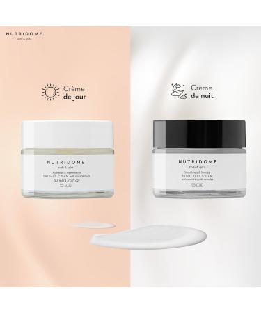 Nutridome Moisturizing Day Cream for Face - Anti-Wrinkle Cream with Macacamia and Argan Oil - Goat Milk - Aloe Extract - Anti-Aging Moisturizer - 50 ml - Buy Online on GoSupps.com