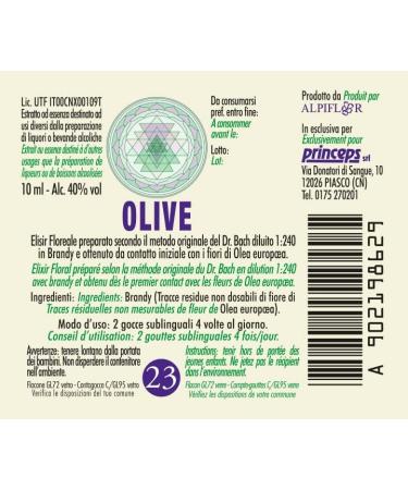 Olive No. 23 Princeps Original Bach Flower Olive Drops - Premium Natural Remedy for Stress Relief | Fast International Shipping - Buy Online on GoSupps.com