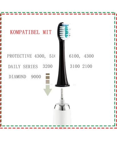 12 Compatible Philips Sonicare Toothbrush Heads - W-Shaped Brush Heads for Protective 4500 5100 3100 4300 Diamond 9000 & 9400 - Buy Online on GoSupps.com