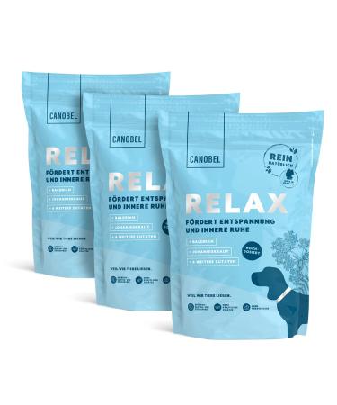 Canobel Relax |Natural & high -dose sedative for dogs against fear stress unrest |High acceptance |Baldrian St. John's wort L-tryptophan |1080 delicious snacks up to 18 months 3x 300g - approx. 1080 pieces