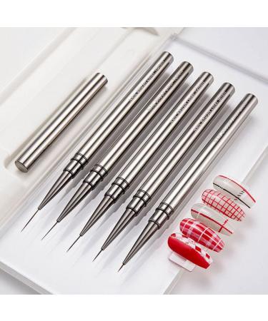 Nail Art Drawing Pen Fine Nail Art Brush Nail Liner Nail Striping Brush Nail Art Design for Nail Art Manicure Liner Painted Metal Diamond Pen - Buy Online on GoSupps.com