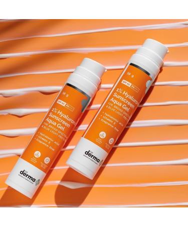 VIVA 1% Hyaluronic Sunscreen Aqua Ultra Light Gel with SPF 50 PA++++ For Broad Spectrum UV A UV B & Blue Light Protection | No White Cast | Light Weight and Fragrance Free - 50g | Pack of 2. - Buy Online on GoSupps.com