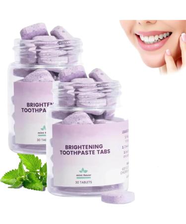 XJXZCFNB Purple Toothpaste Tablets, Whitening Toothpaste Tablets, Chewable Toothpaste Tablets, Travel Mouthwash Tablets, Long Lasting Freshness