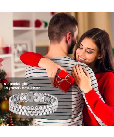 Jeroot Titan Magnet Hard Tape 4mm Zirconia Bracelet for Women | Magnetic Energetix Gift Box with Size Adjustment Tool (3500 Gauss) - Buy Online on GoSupps.com
