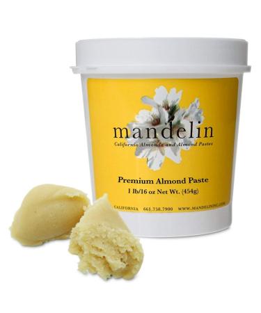 Mandelin Premium Almond Paste (1lb) 1 Pound (Pack of 1)