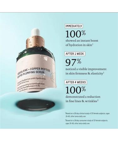 Buy Squalane + Copper Peptide Rapid Plumping Serum | Hydrating & Firming Face Serum (1.69 Fl Oz / 50 ML) - International Shipping Available - Buy Online on GoSupps.com