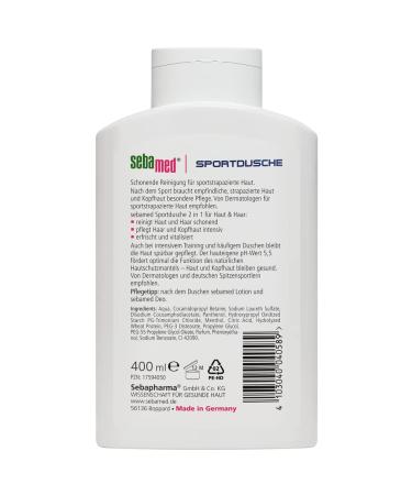Sebamed Sport Shower 2 in 1 - Gentle Shower Gel & Shampoo for Men & Women | 400ml | Plastic-Free | Made in Germany - Buy Online on GoSupps.com