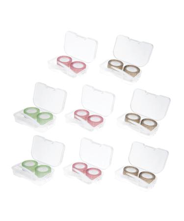 Solustre 16 STK Contact lens container Travel lens case lens travel set case travel accessories address book Transparent contact holders contacts accessories main bracket colored contact lenses