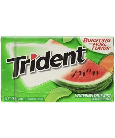 Trident Sugar Free Chewing Gum Watermelon Twist 14 Sticks 26 g - Buy Online on GoSupps.com