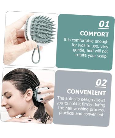 WOONEKY Silicone Shampoo Comb Set - 2 Pack Scalp Brushes for Effortless Hair Washing & Scalp Care - Buy Online on GoSupps.com