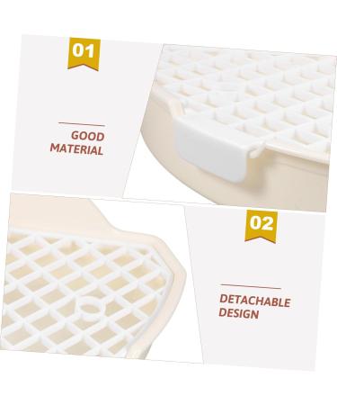 BESPORTBLE Rabbit Triangle Toilet Pet Litter Basin Pet Potty Guinea Pig Litter Tray Abs White 25.00X19.00X10.00CM White - Buy Online on GoSupps.com