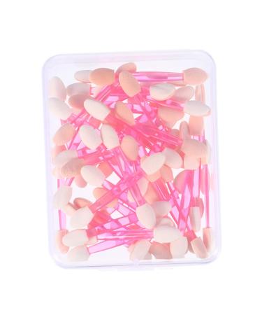 Healeved 50pcs Double Ended Eyeshadow Brush Eye Primer Brush Eye Shadow Brush Sponges Makeup Emulsion