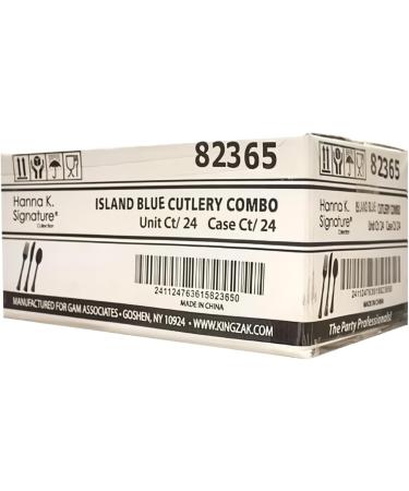 Hanna K. Signature Collection 24 Count Heavyweight Cutlery Combo Light Blue - Buy Online on GoSupps.com
