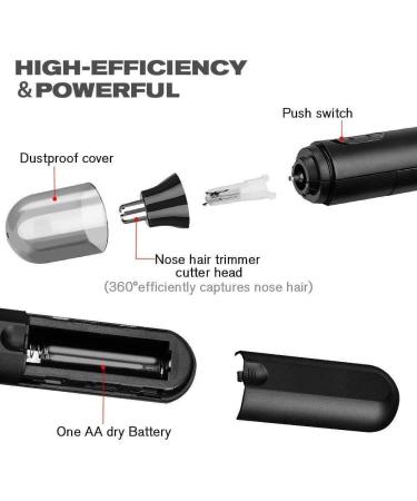 Professional Waterproof Nose Hair Trimmer for Men & Women | Painless Dual Edge Ear & Facial Hair Grooming - Buy Online on GoSupps.com