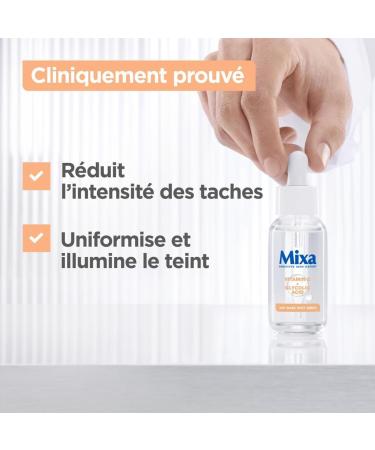 Mixa - Anti-Dark Spot Concentrated Serum - For Dull Complexions - Enriched with Vitamin C and Glycolic Acid - 30 ml - Buy Online on GoSupps.com