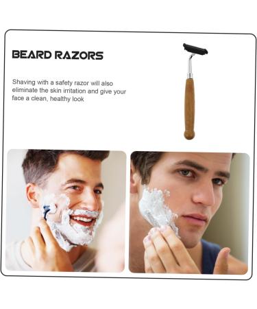 Frcolor Bamboo Handle Razor Set - 4 Pieces Safety Shaving Tools for Men - Eco-Friendly Double Handle Design - Buy Online on GoSupps.com