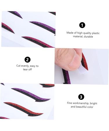 minkissy 36 Pairs Glitter Eyeliner Double Eyelid Stickers Self-adhesive Eyeliner Sticker Double Eyelid Tapes Eyeliner Stickers Eye Skin Sticker Invisible Eye Line Strips Eye Makeup Tools - Buy Online on GoSupps.com