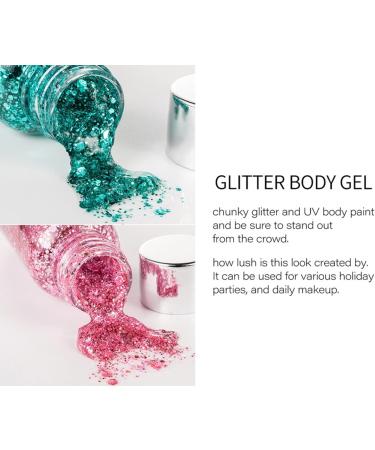 3 Pieces Body Glitter Gel - Shimmer Sequins & Chunky Glitter Liquid Eyeshadow for Festival Makeup | Face Hair & Body Sparkling (# Set C) - Buy Online on GoSupps.com