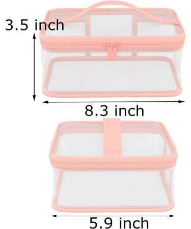 4 Pcs Waterproof Transparent Travel Makeup Bag Set - Multicolor Cosmetics Pouch for Vacation Toiletries - Buy Online on GoSupps.com