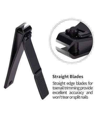 FIXBODY Black Stainless Steel Nail Clipper Set with Nail File - Sharp Fingernail & Toenail Clippers in Leather Case - Perfect Gift for Men and Women (Set of 3) - Buy Online on GoSupps.com