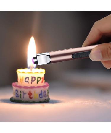 Leejie Rechargeable Electric Arc Candle Lighter - Flameless USB Grill Lighter for Candle BBQ Camping Cooking (Rose Gold) - Buy Online on GoSupps.com