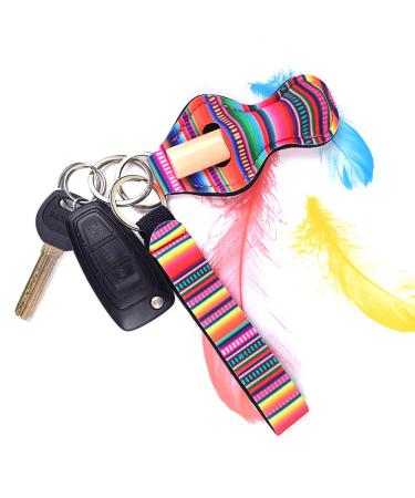 5 Pairs Vibrant Chapstick Holder Keychains - Neoprene Lip Balm Cases with Wristlet for Women - Buy Online on GoSupps.com