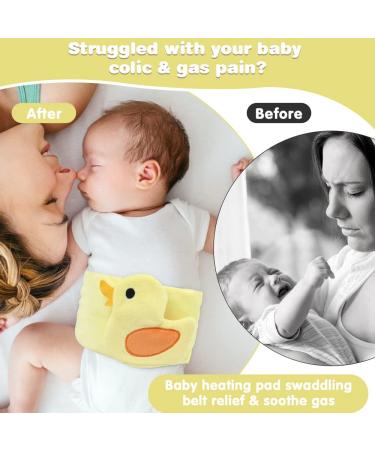 Hilph Baby Colic Relief Heated Tummy Wrap - Reusable Baby Heating Pad for Gas, Reflux & Upset Stomach - Yellow Duck - Buy Online on GoSupps.com