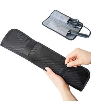 WAYUTO Heat Resistant Hair Iron Mat Pouch Professional Felt Mat Cover for Flat Irons Curling Irons Portable Travel Hair Straightener Mat Pad for Hair Styling Tools Hair Stylist Salon Tools
