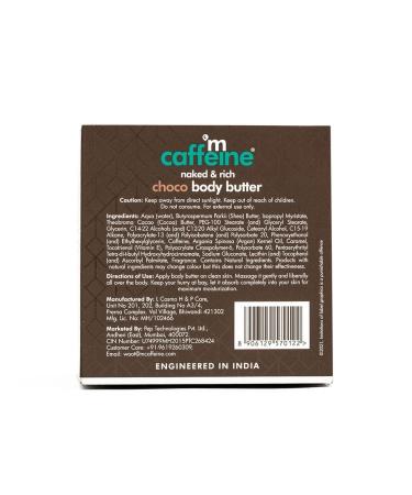 RUVYAA mCaffeine Body Butter for Dry Skin for both Women and Men | Shea Butter Moisturizer with Cocoa Butter & Caffeine | Body Cream for 72Hrs Moisturization | Non-Sticky for All Skin Types - Buy Online on GoSupps.com