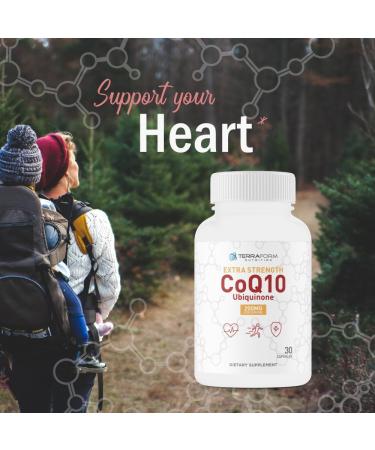 Extra Strength CoQ10 200mg Supports Heart Health Cardiovascular Health & Digestive Health Fat Soluble Natural Supplement Coenzyme Q-10 (Ubiquinone) Made in USA 1 Month - Buy Online on GoSupps.com