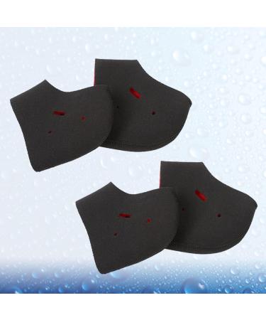 FRCOLOR 2 Pairs Warm Socks Silicone Socks moisturizing Socks Silicone Heel Protector Heel Socks Anti-Cracking Socks Heat Socks Foot Protector High Heel Open Toe Socks Gel Heel Cover 11*10cm - Buy Online on GoSupps.com