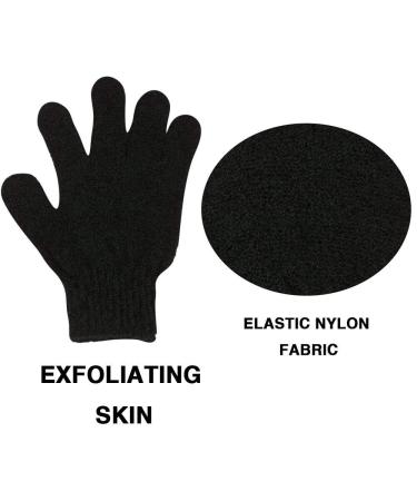 4 Pack Self Tanning Mitt Applicator Kit with Back Applicator, Exfoliating Glove, and Face Tanner Brush - Sunless Tan Set (Black) - Buy Online on GoSupps.com