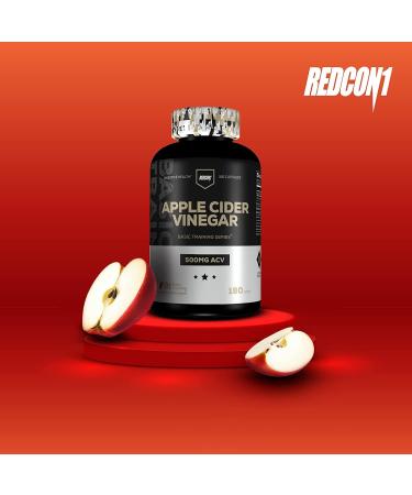 REDCON1 Apple Cider Vinegar Capsules - Gut Health & Metabolism Support - Daily Antioxidant for Healthy Gut - Men & Women - 180 Capsules - Buy Online on GoSupps.com