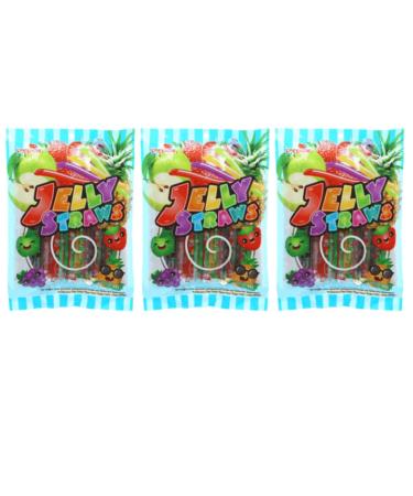 Candybox Fruit rubber sticks Speshow Jelly Straws - Jelly jelly stripes - Tik Tok Challenge Long Jellys - Kaubonbon bars - Soft caustic with fruit - 900 ml 3 pack jelly Straws