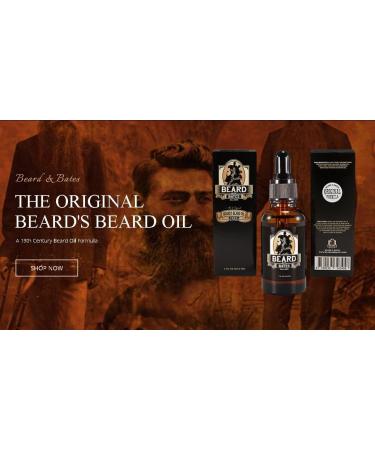Beard & Bates Original Beard Oil | 19th Century Formula | Premium Organic & Natural Grooming Conditioner - Buy Online on GoSupps.com