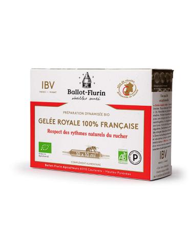 Ballot Flurin - Energized Preparation with Organic French Royal Jelly - Made in France - Paleo Certified - 10 Phials