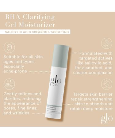 Glo Skin Beauty BHA Clarifying Gel Moisturizer Oil Free Salicylic Acid Face Moisturizer for Acne-Prone & Oily Skin Reduces Pores & Balances Complexion - Buy Online on GoSupps.com