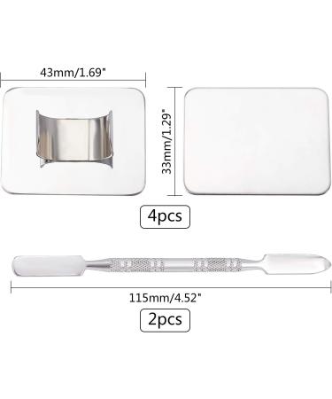 OLYCRAFT 6PCS Stainless Steel Makeup Palette Mini Ring Palette with Spatula Tool - Nail DIY Art Design Tools - 1.7 x 1.3 Inch - Buy Online on GoSupps.com