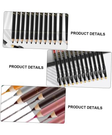 FOYTOKI 12pcs Lip Liner Eyeliner Gel Eyeliner Cosmetic Supplies Eyebrow Pencil Waterproof Makeup Tool Wood - Buy Online on GoSupps.com