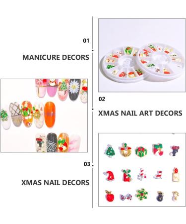 2 Boxes Christmas Nail Stickers Reindeer Nail Charm Santa Nail Charms Xmas Enamel Charm Christmas Flatbak Snowman Manicure Charms Christmas Nail Rhinestones 3d Miniature Pan Alloy - Buy Online on GoSupps.com