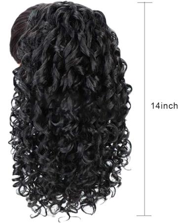 Yuanqu Curly Ponytail Extension - Drawstring Ponytails for Black Women | Synthetic Curly Hair Extension - Buy Online on GoSupps.com