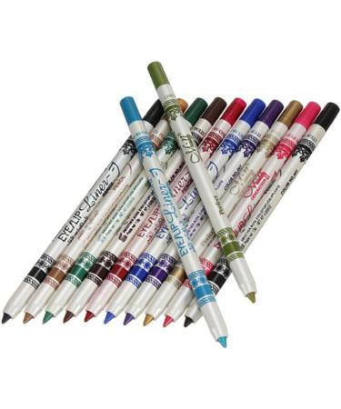 WOONEKY 2pcs 12 Lip Eyeliner Pencil Eyeliner Sharpener Eye Liner Pencils Glitter Eyeliner Pencil Eye Shadow - Buy Online on GoSupps.com