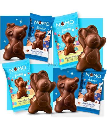 2x NOMO Cookie Dough Reindeer & 2x NOMO Cookie Dough Bunny Easter Chocolate | Chocolate Easter 2023 | Free From Dairy Gluten Eggs & Nuts | Chocolate Gifts - Buy Online on GoSupps.com