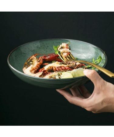 Nordic Creative Ceramics Home Dish Soup Bowl Large Bowl Bowl Water Soul Series Shallow Mouth Bowl Tableware Kitchenware - Buy Online on GoSupps.com
