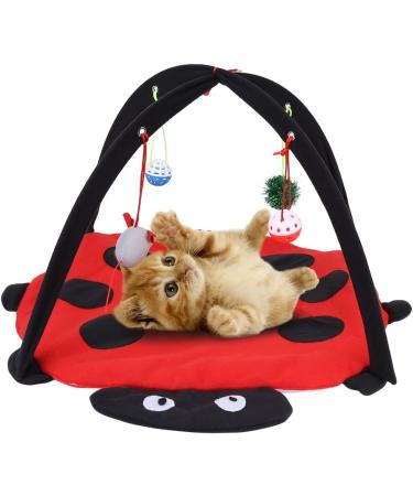 Multifunctional Cat Activity Mat Cat Play Mat with Balls Mouse Hanging Toy Foldable Interactive Play Area Station for Cats Kitten - Buy Online on GoSupps.com