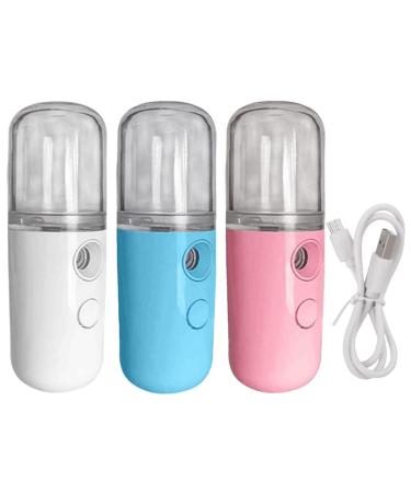 3 Pack Facial Steamer Face Steamer For Facial Deep Cleaning Portable Mister Pocket Moisturizing Cordless Facial Humidifier Travel Cordless Face Steamer With 30ml Water Tank For Home & Outdoor