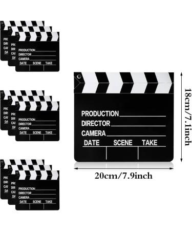 10-Piece Movie Clapboard Set | 7x8 Inch Cardboard Directors Clapper Board for Films & Photo Props - White - Buy Online on GoSupps.com